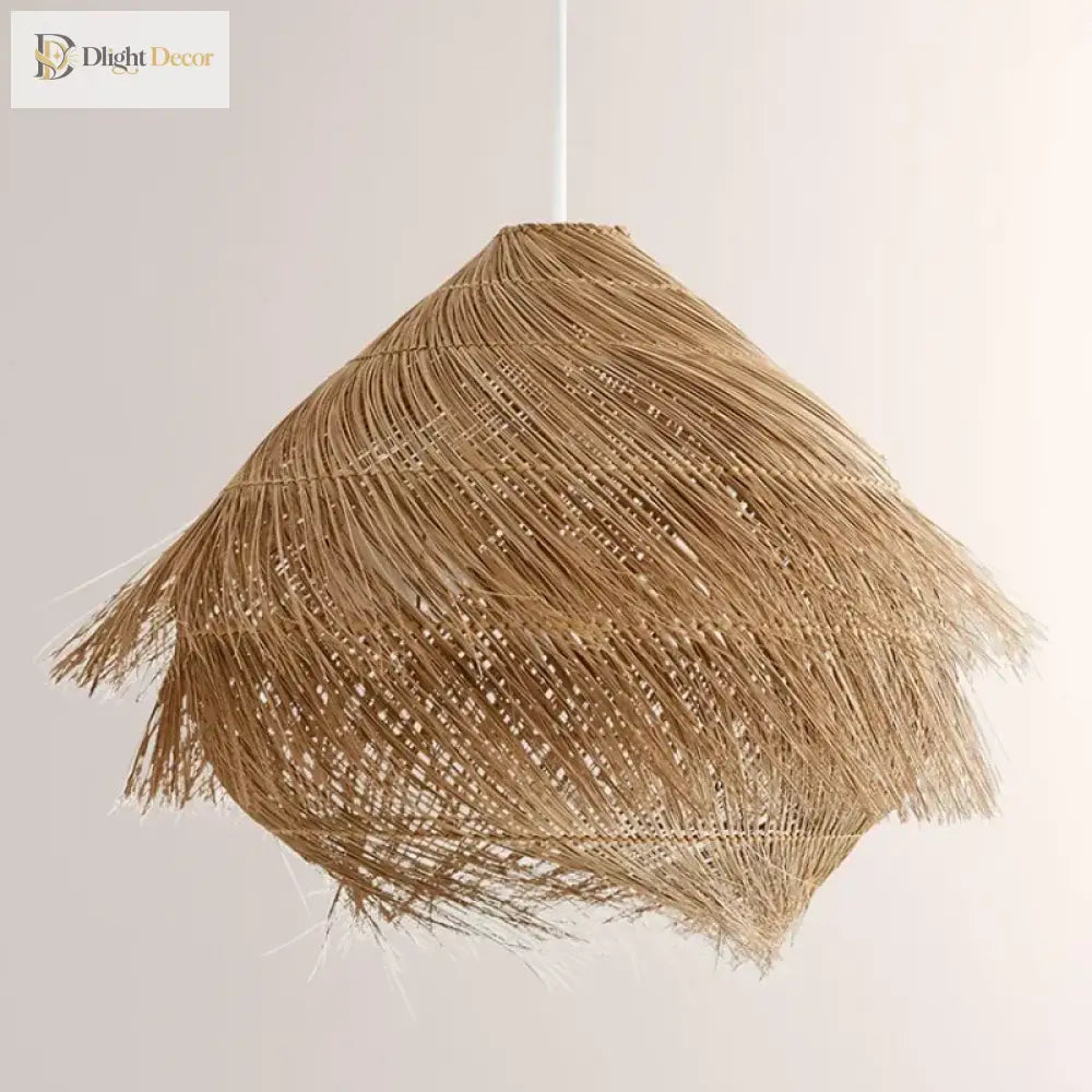 Japanese-Style Rattan LED Pendant Chandelier, Nordic Dining Light – view 2