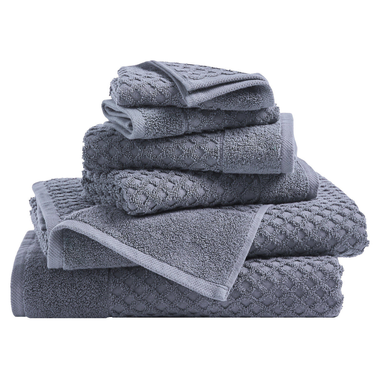 Cotton Diamond Waffle Weave Bath Towel Set – Grayson Collection – view 186