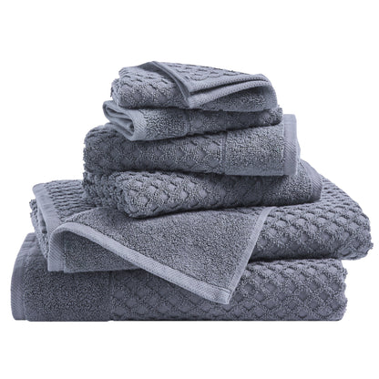 Cotton Diamond Waffle Weave Bath Towel Set – Grayson Collection – view 186