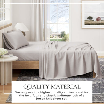 Heathered Jersey Knit Sheet Set – Carmen Collection – view 23