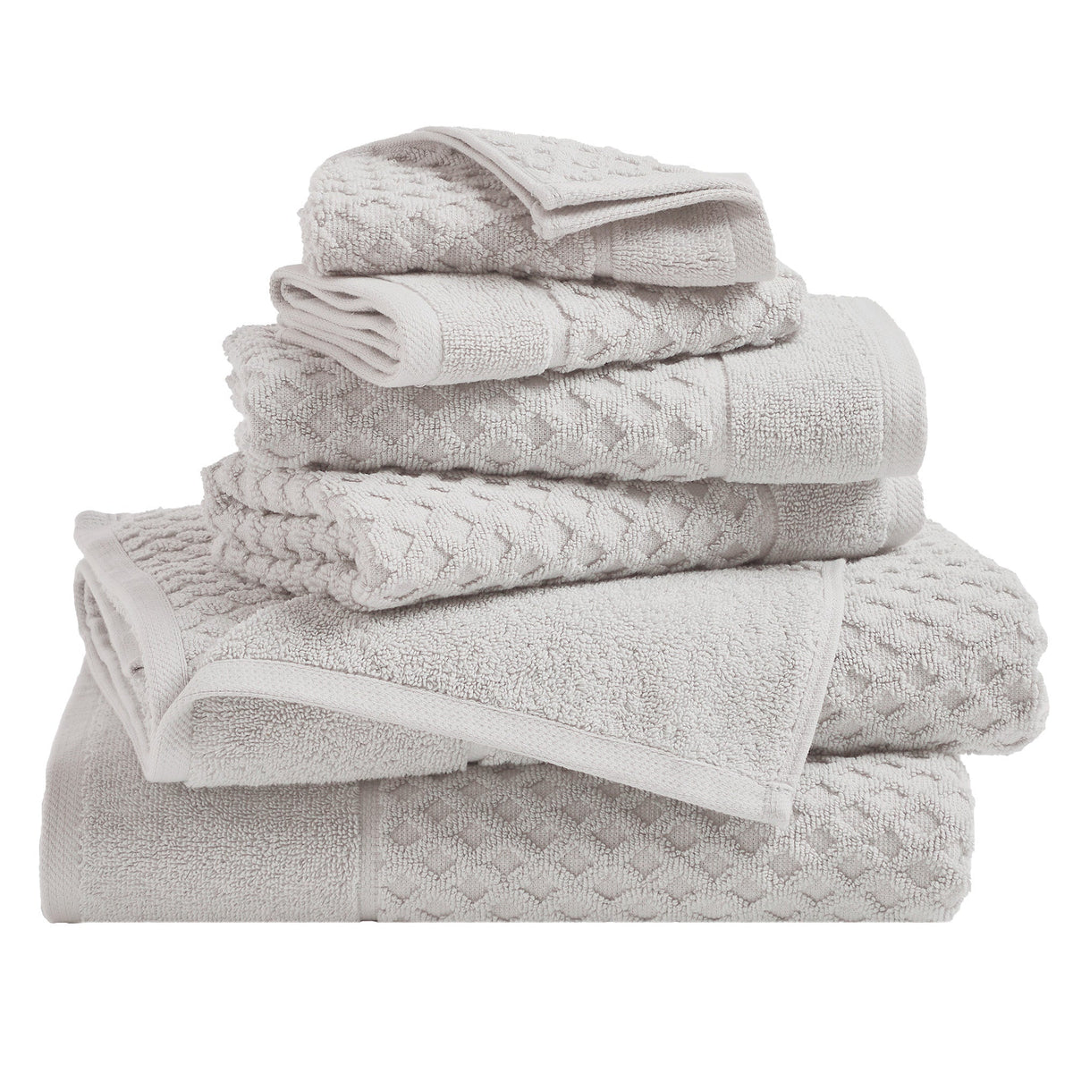 Cotton Diamond Waffle Weave Bath Towel Set – Grayson Collection – view 134