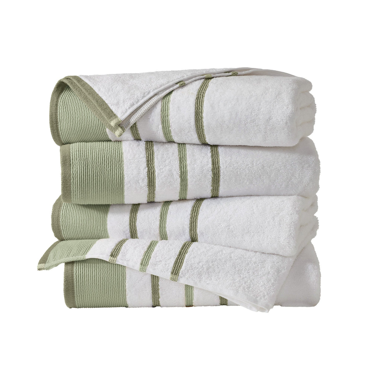 Decorative Cotton Stripe Bath Towel Set – Noelle Collection – view 58