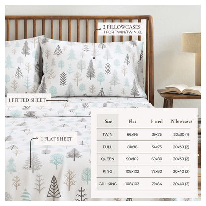 Turkish Cotton Flannel Sheet Set – Lakeview Collection – view 48