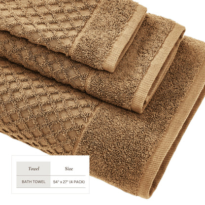 Cotton Diamond Waffle Weave Bath Towel Set – Grayson Collection – view 225