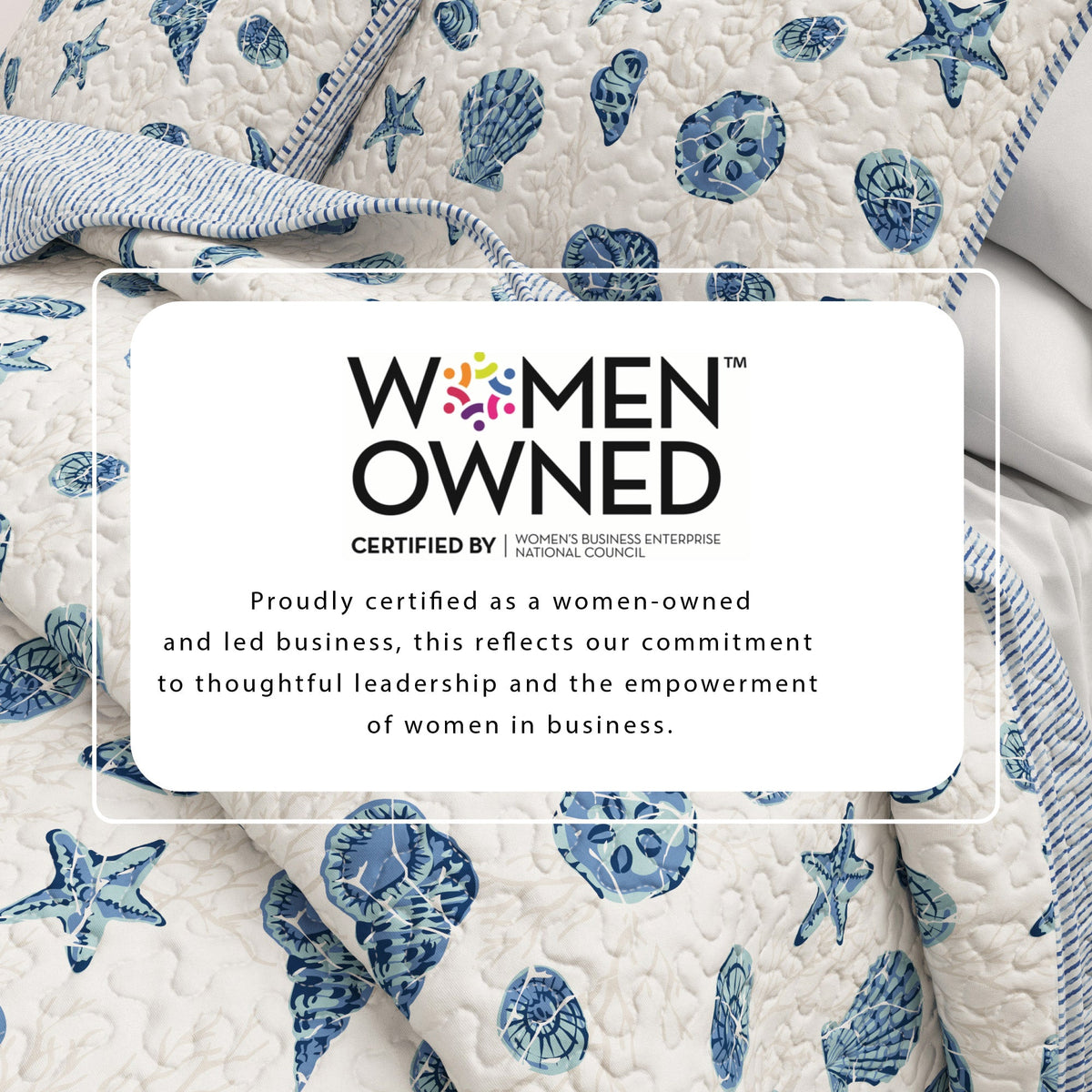 Bali Collection Blue Shells and Coral Coastal Quilt Set – view 5