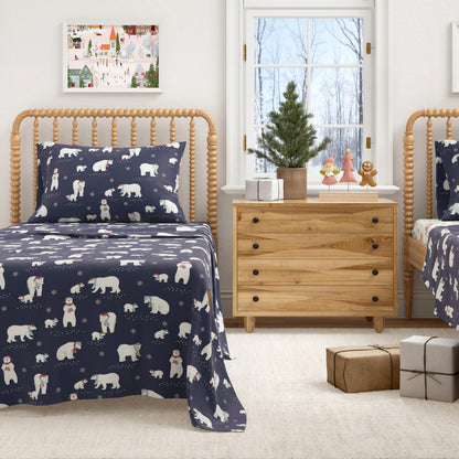 Turkish Cotton Christmas Flannel Sheet Set – Whittaker Collection – view 5