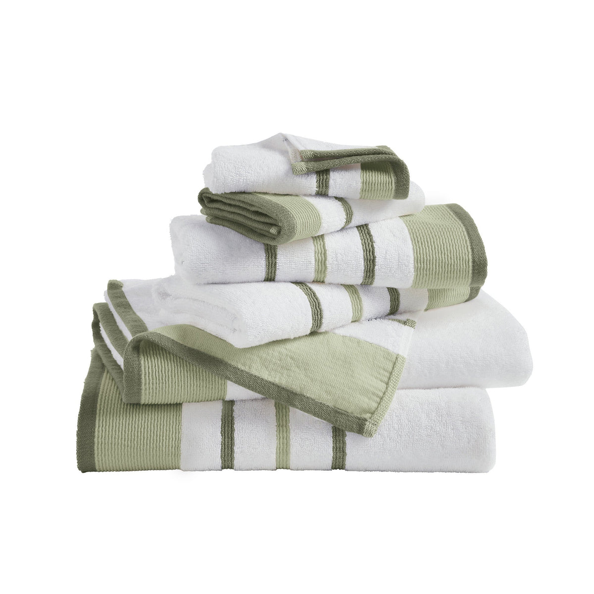 Decorative Cotton Stripe Bath Towel Set – Noelle Collection – view 57