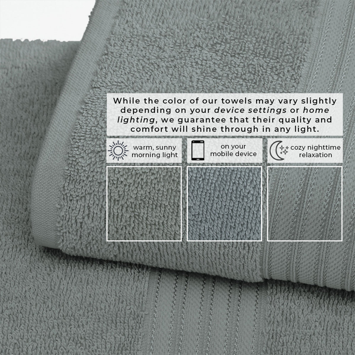 Cooper Collection Cotton Terry Bath Towel Set, Lightweight and Soft – view 123