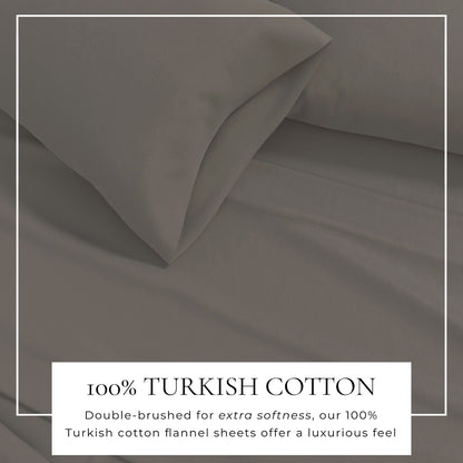 Solid Cotton Flannel Sheet Set – Nordic Collection – view 26