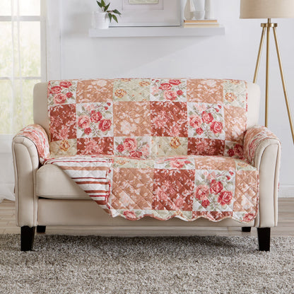 Reversible Floral Patchwork Furniture Protector – Maribel Collection – view 14