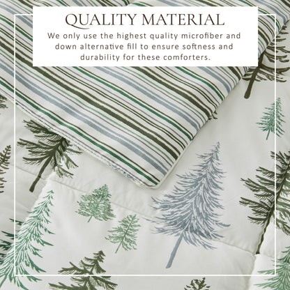 Reversible Holiday and Lodge Comforter and Sham Set – Odette Collection – view 68