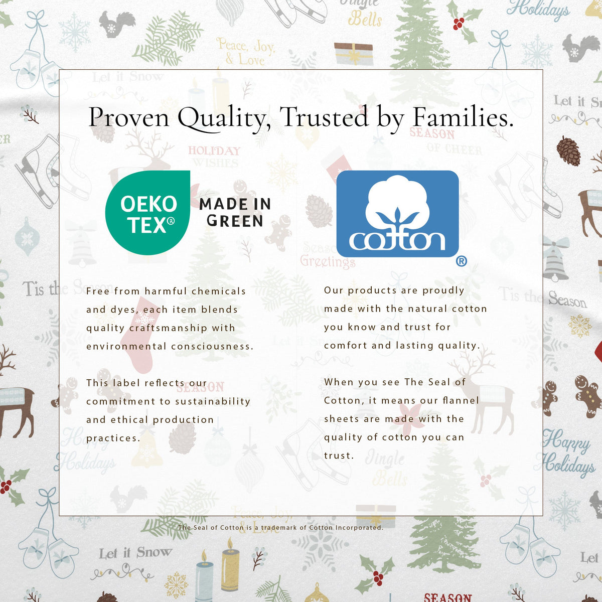 Turkish Cotton Christmas Flannel Sheet Set – Whittaker Collection – view 21