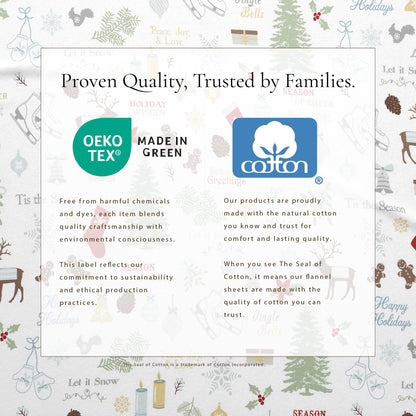 Turkish Cotton Christmas Flannel Sheet Set – Whittaker Collection – view 21