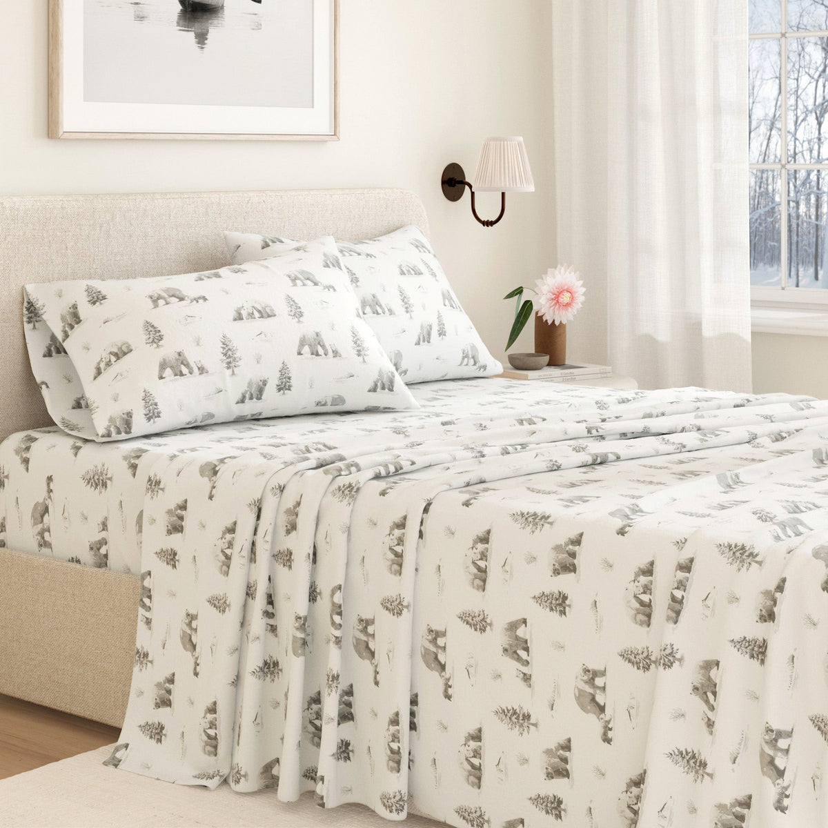 Turkish Cotton Flannel Sheet Set – Lakeview Collection – view 56