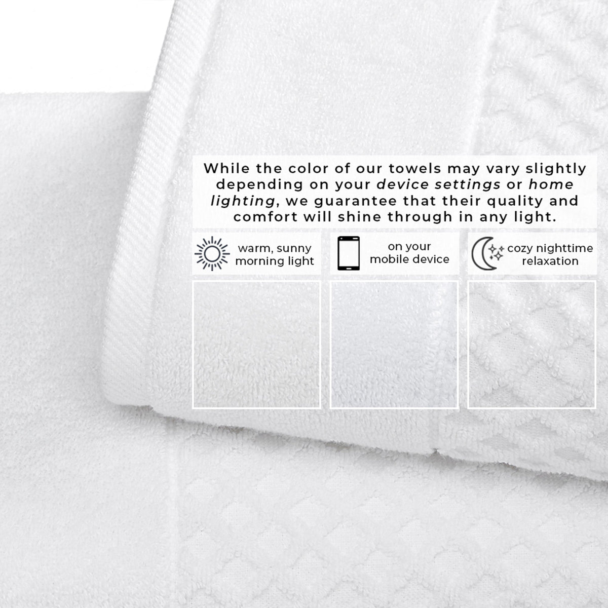 Cotton Diamond Waffle Weave Bath Towel Set – Grayson Collection – view 12