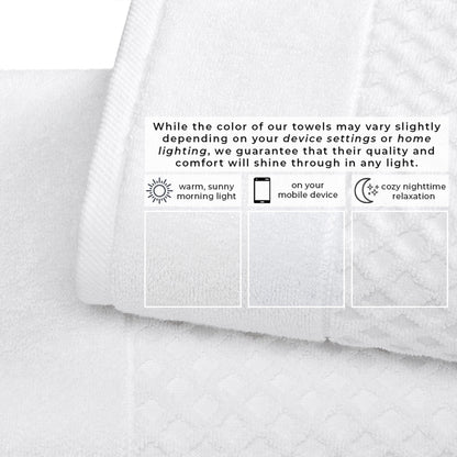 Cotton Diamond Waffle Weave Bath Towel Set – Grayson Collection – view 12