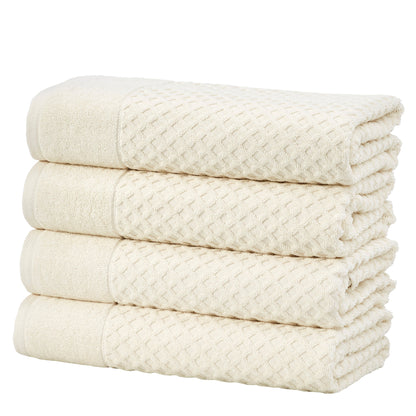Cotton Diamond Waffle Weave Bath Towel Set – Grayson Collection – view 15