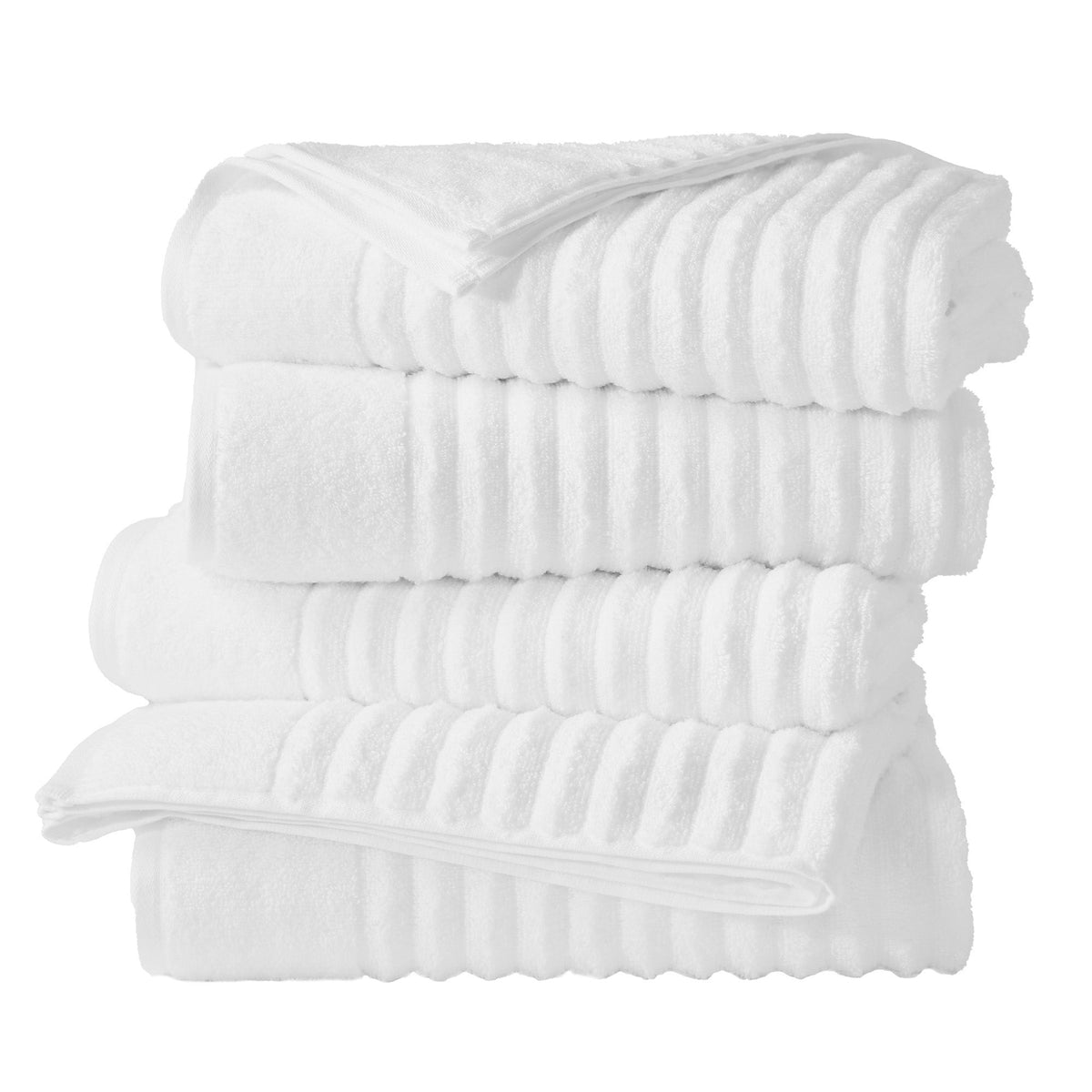 Karina Collection Luxury Combed Cotton Ribbed Bath Towel Set – view 7