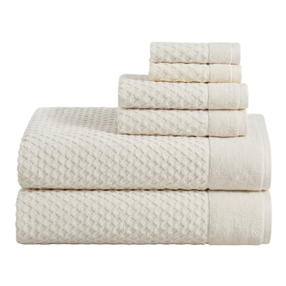 Cotton Diamond Waffle Weave Bath Towel Set – Grayson Collection – view 18