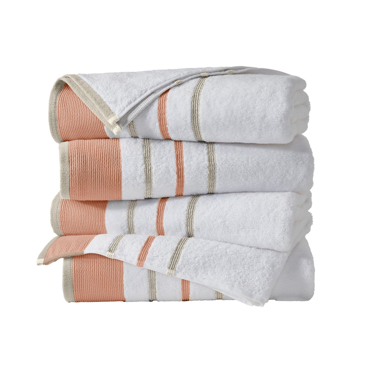 Decorative Cotton Stripe Bath Towel Set – Noelle Collection – view 82