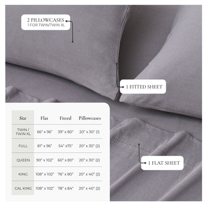 Viscose from Bamboo and Cotton Blend Jersey Knit Sheet Set – view 22