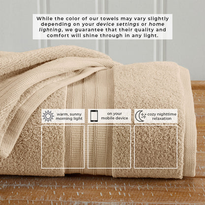 100% Cotton Premium Zero-Twist Bath Towel Set – Chiara Collection – view 26