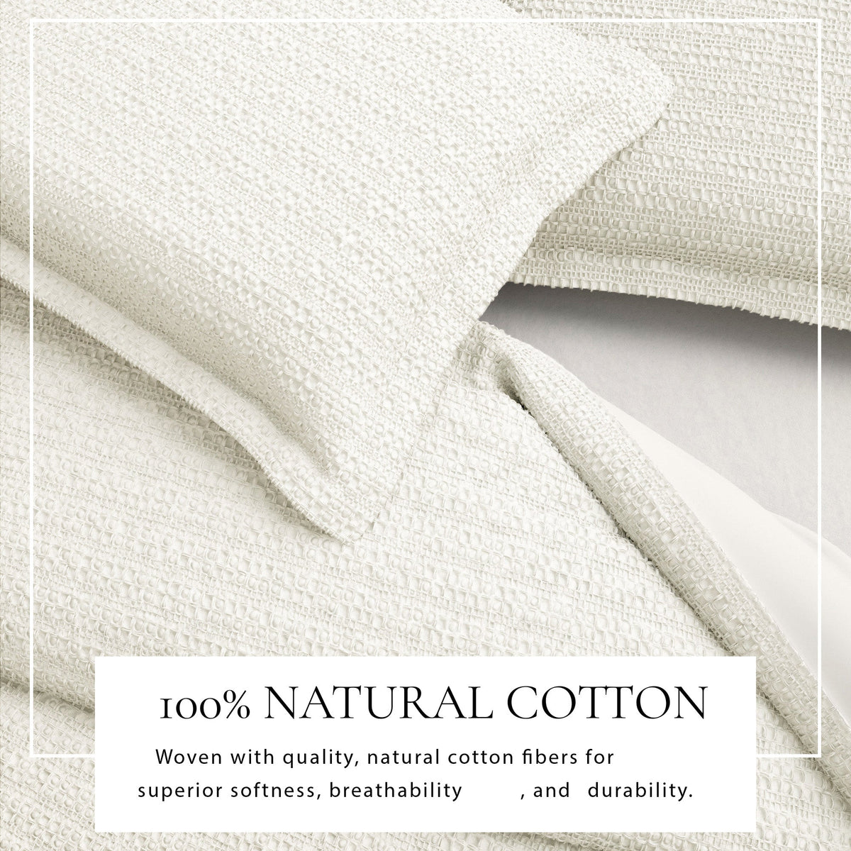 Cotton Honeycomb Waffle Weave Duvet Cover Set – Mattea Collection – view 8
