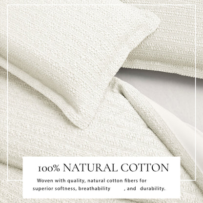 Cotton Honeycomb Waffle Weave Duvet Cover Set – Mattea Collection – view 8