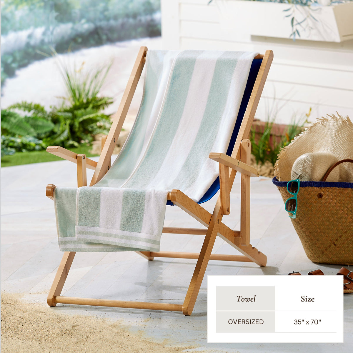 Pastel Striped Cabana Beach Towel – Edgartown Collection – view 53