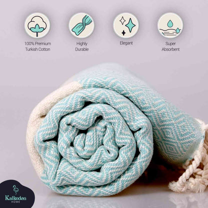 Diamond Turkish Cotton Beach Towel with Tassels, 36 x 70 Inch – view 41
