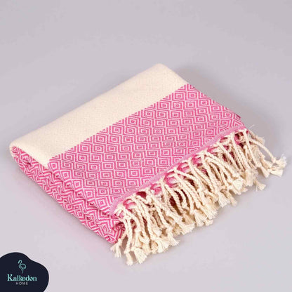 Diamond Turkish Cotton Beach Towel with Tassels, 36 x 70 Inch – view 43
