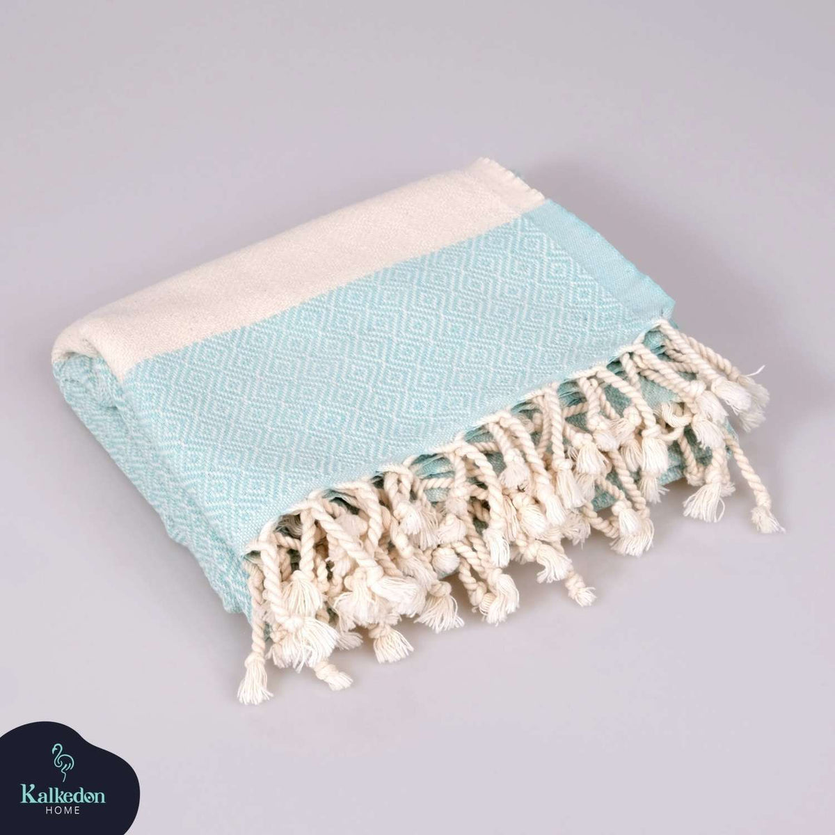Diamond Turkish Cotton Beach Towel with Tassels, 36 x 70 Inch – view 29