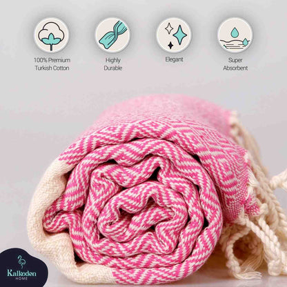 Diamond Turkish Cotton Beach Towel with Tassels, 36 x 70 Inch – view 32