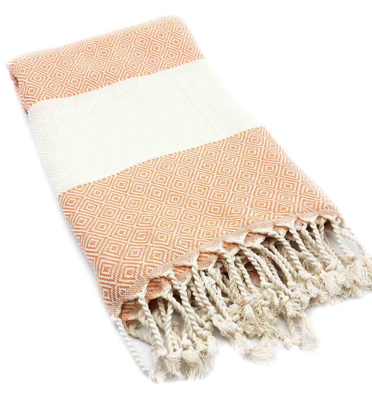 Diamond Turkish Cotton Beach Towel with Tassels, 36 x 70 Inch – view 19