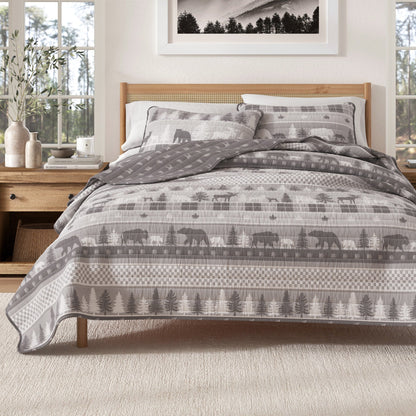 Rustic Woodland Landscape Reversible Quilt Set – Matthew Collection – view 13