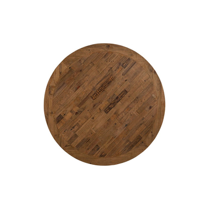 Kensington Solid Pine Round Pedestal Dining Table, Reclaimed Natural – view 3