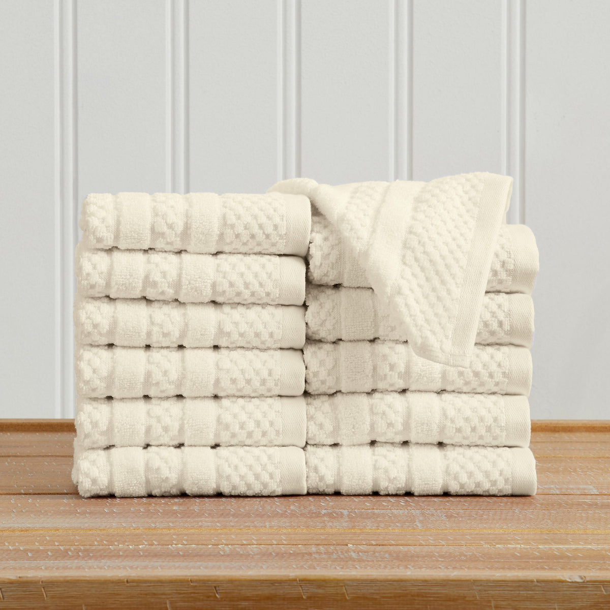 100% Cotton Checkered Jacquard Bath Towel Set – Giuliana Collection – view 36