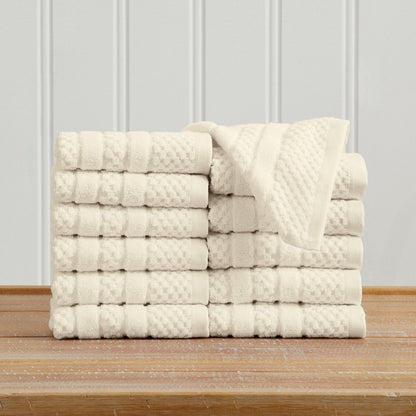 100% Cotton Checkered Jacquard Bath Towel Set – Giuliana Collection – view 36