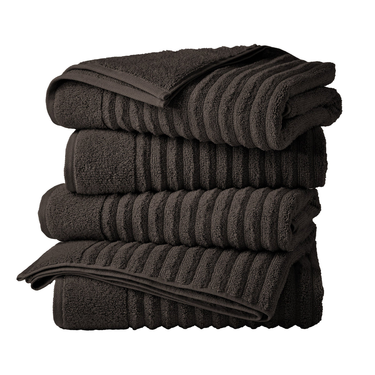 Karina Collection Luxury Combed Cotton Ribbed Bath Towel Set – view 199