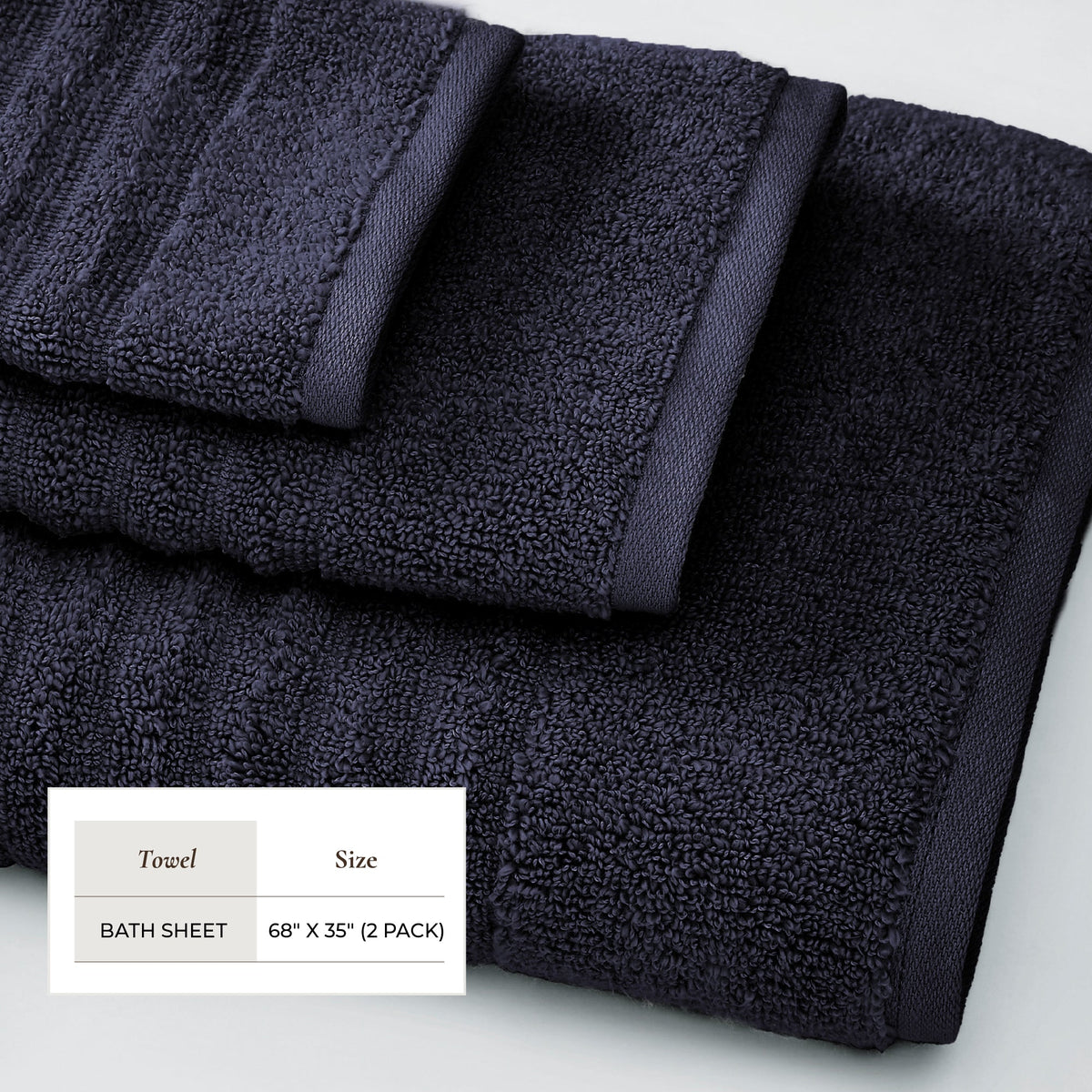 Karina Collection Luxury Combed Cotton Ribbed Bath Towel Set – view 238