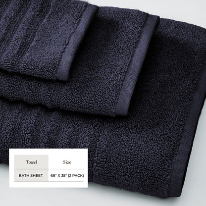 Karina Collection Luxury Combed Cotton Ribbed Bath Towel Set – view 238