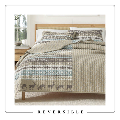 Rustic Mountain Landscape Lodge Quilt Set – Yosemite Collection – view 5