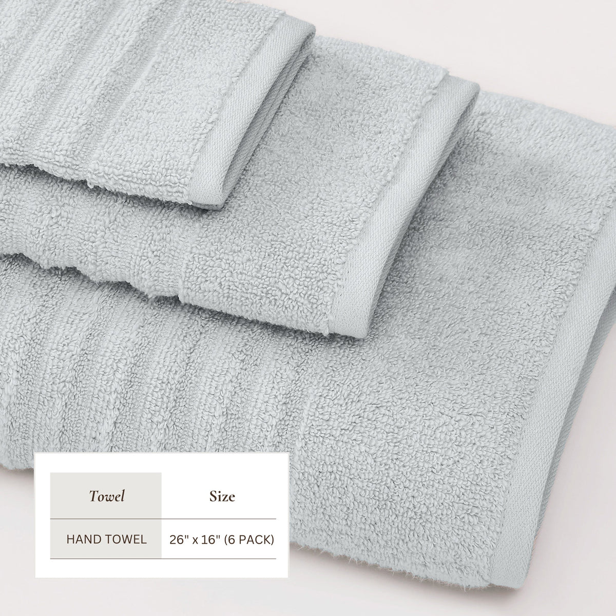 Karina Collection Luxury Combed Cotton Ribbed Bath Towel Set – view 88