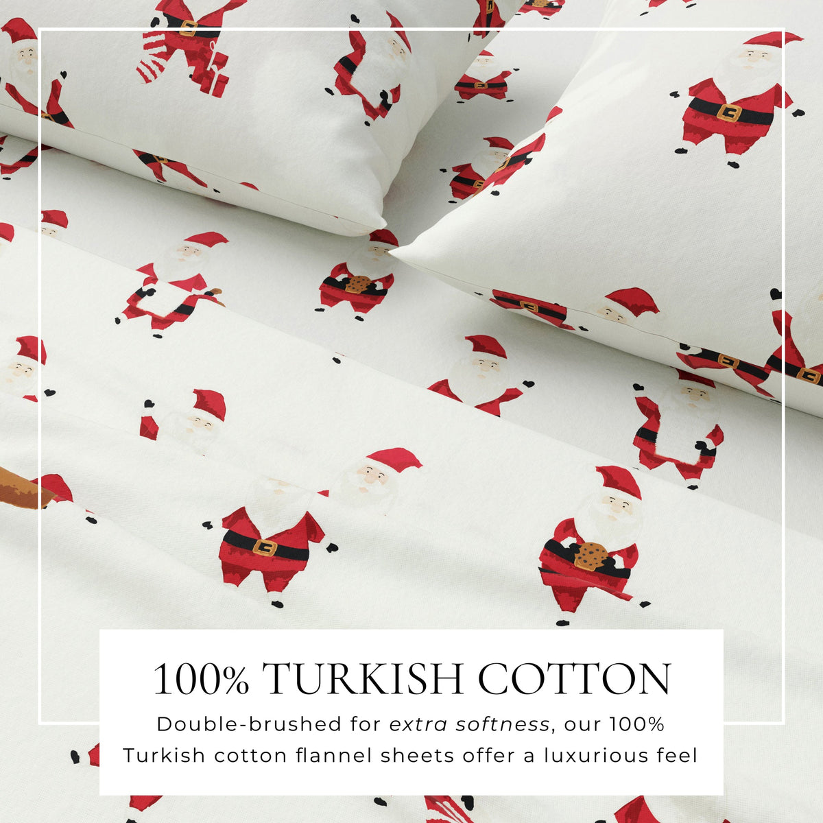 Turkish Cotton Christmas Flannel Sheet Set – Whittaker Collection – view 42