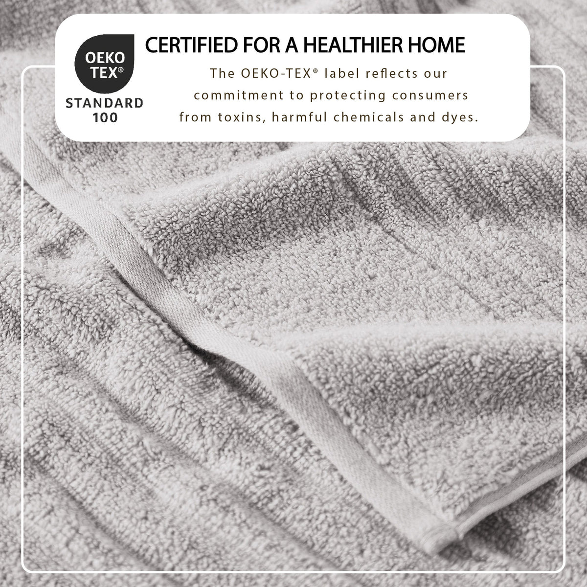 Karina Collection Luxury Combed Cotton Ribbed Bath Towel Set – view 116