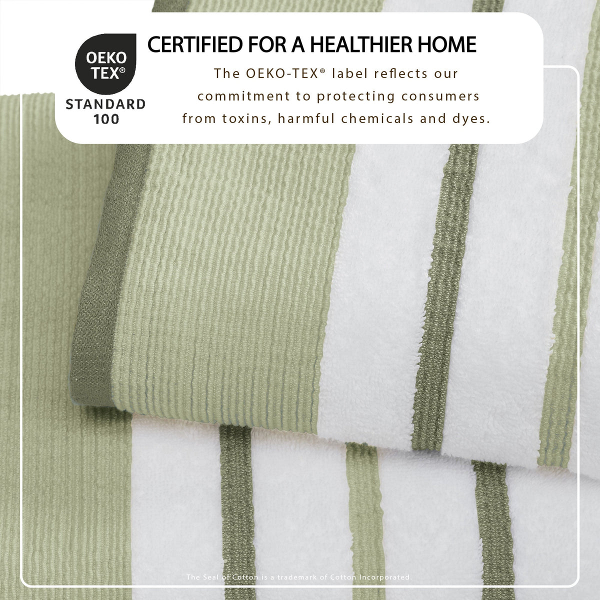 Decorative Cotton Stripe Bath Towel Set – Noelle Collection – view 62