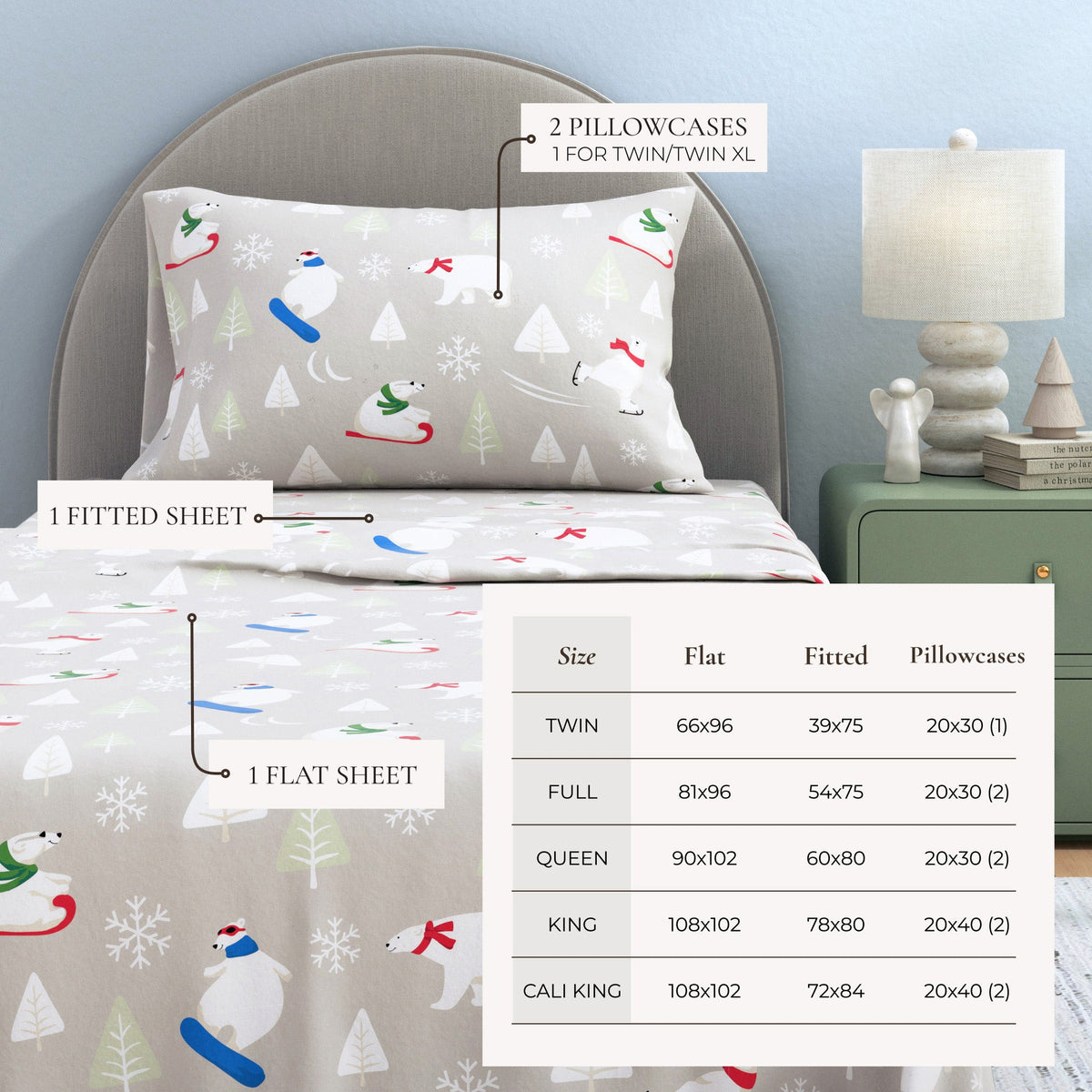 Turkish Cotton Flannel Sheet Set – Stratton Collection – view 44