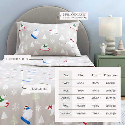 Turkish Cotton Flannel Sheet Set – Stratton Collection – view 44