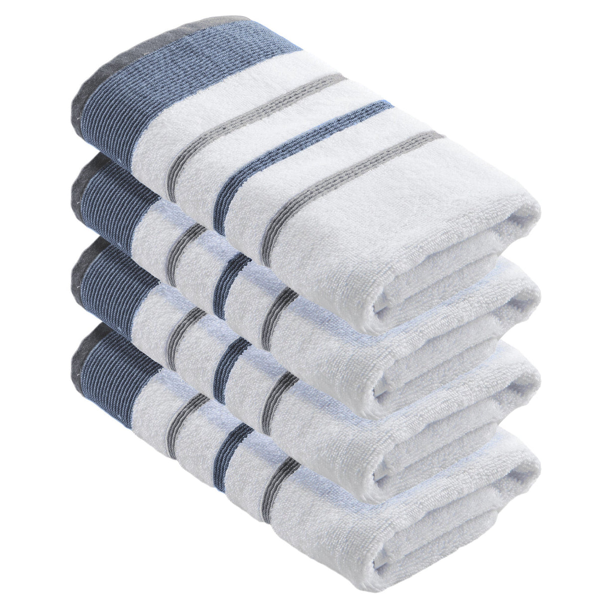 Decorative Cotton Stripe Bath Towel Set – Noelle Collection – view 28