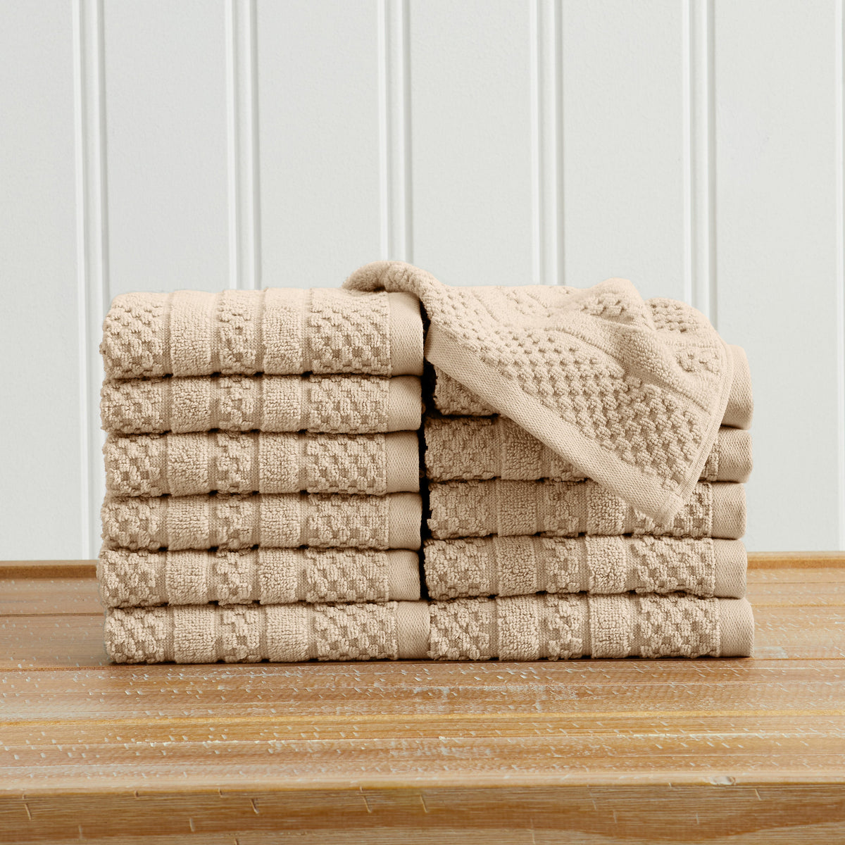 100% Cotton Checkered Jacquard Bath Towel Set – Giuliana Collection – view 57